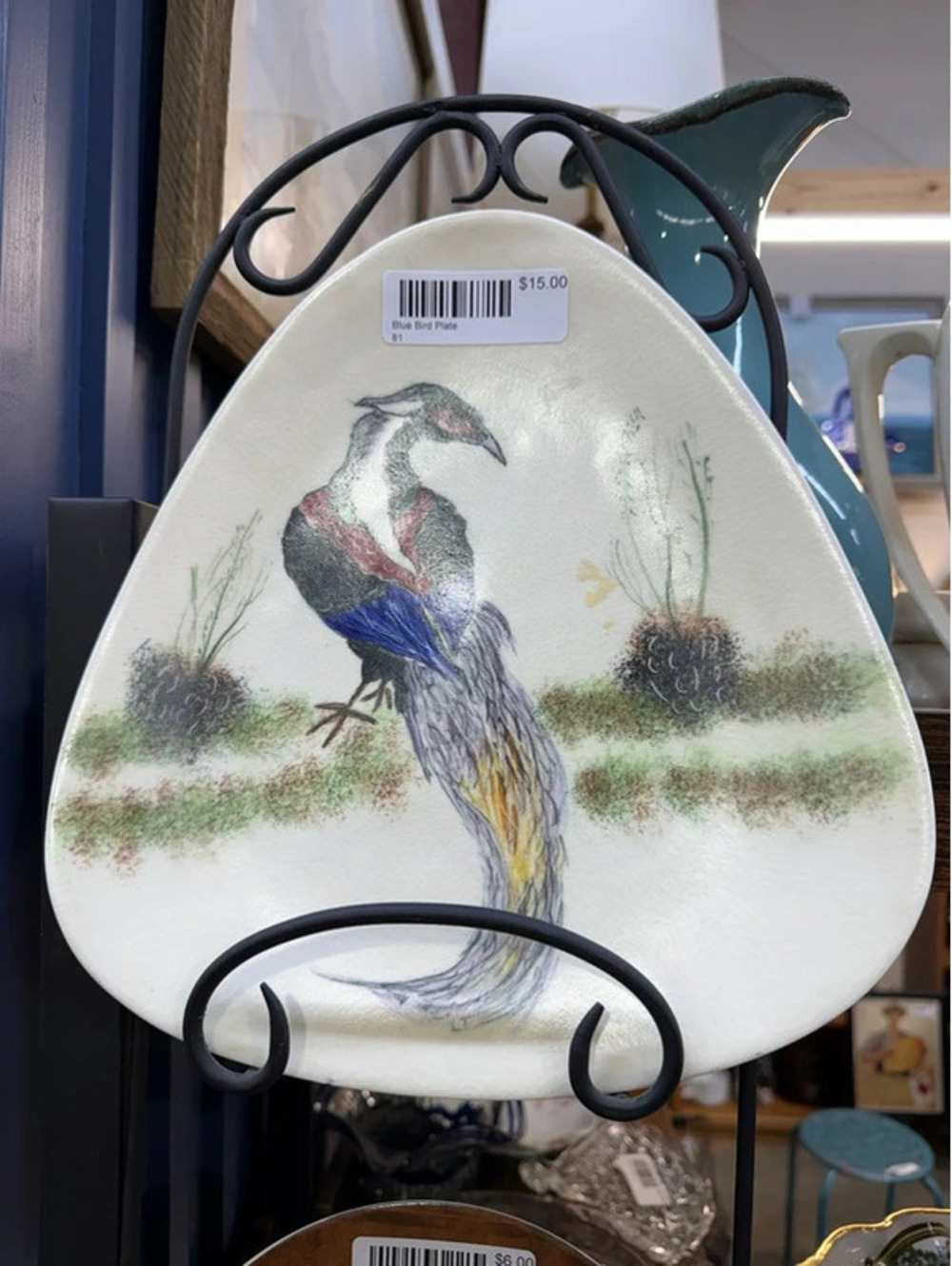 Blue bird plate
